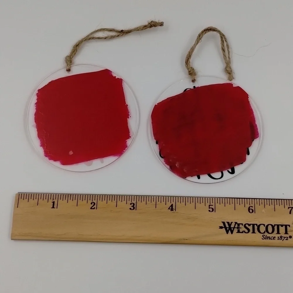 Christmas Ornaments Acrylic  Merry & Bright  and Merry Christmas All New